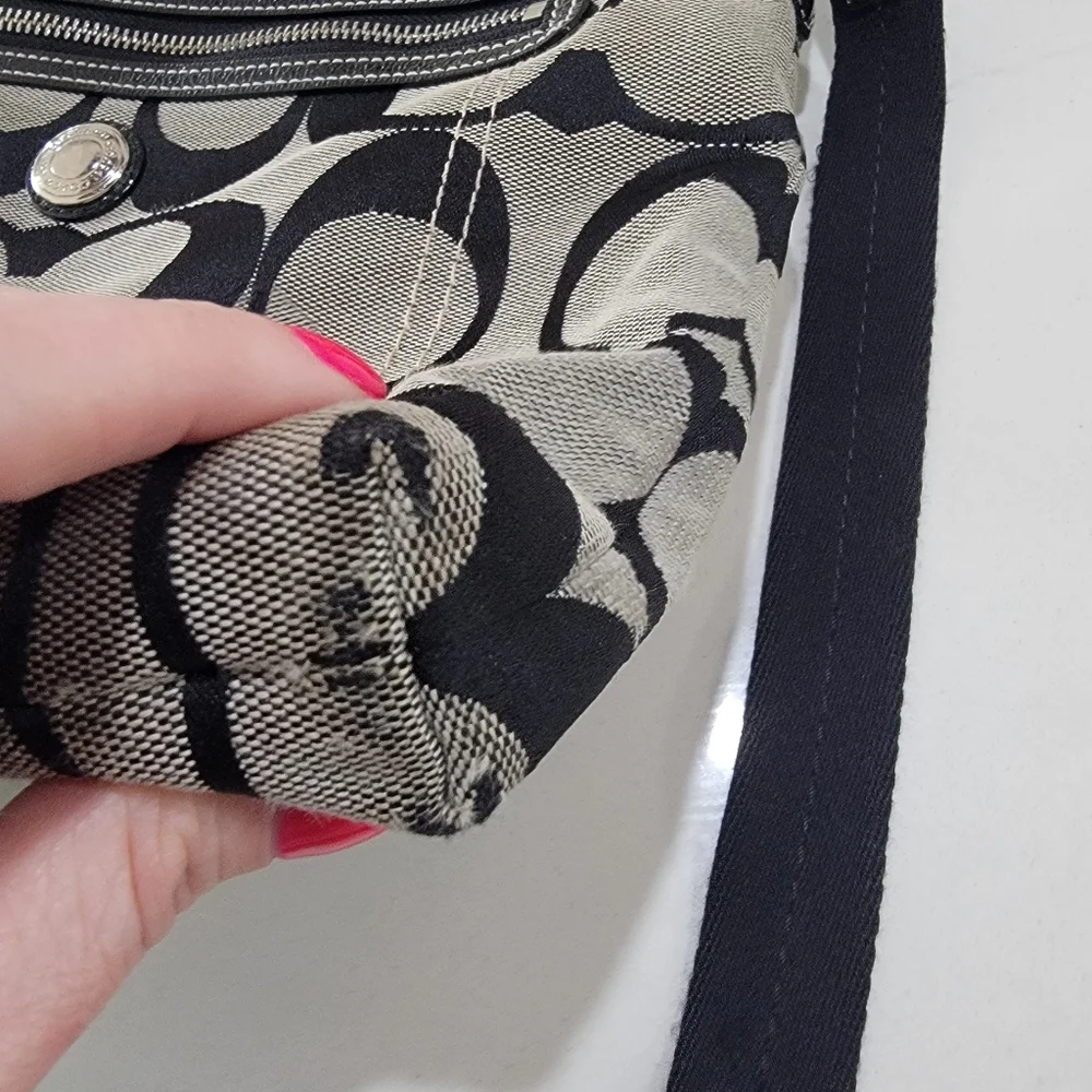 Coach Black and Cream Designer Crossbody Bag